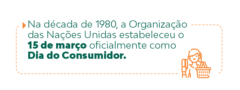 Na década de 1980, a Organização das Nações Unidas estabeleceu o 15 de março oficialmente como Dia do Consumidor.