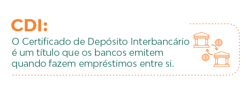 CDI: O Certificado de Depósito Interbancário é um título que os bancos emitem quando fazem empréstimos entre si.